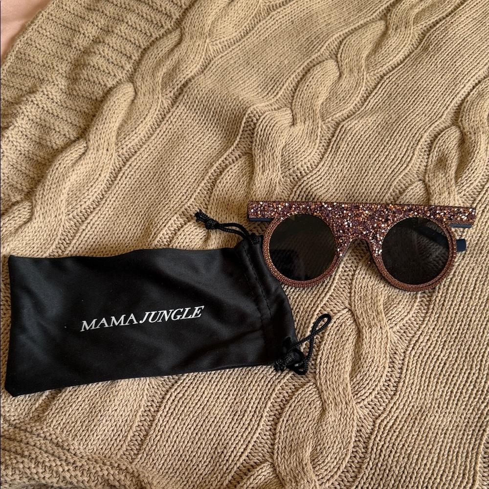 Mama Jungle Women's Glitter Round Sunglasses - Rose